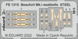 Eduard FE1319 Beaufort Mk. et ceintures de sécurité en acier ICM 1/48