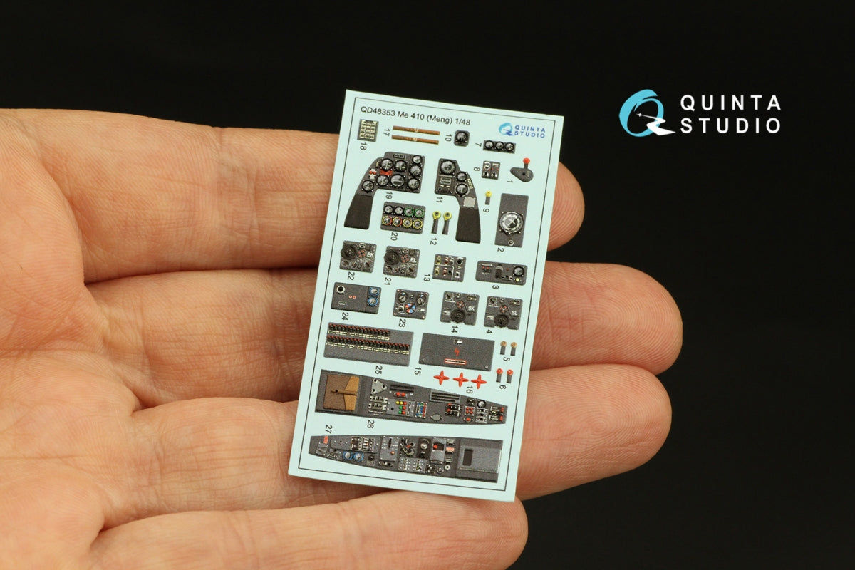 Quinta Studio QD48353 Me 410 3D-Printed &amp;amp; coloured Interior on decal paper (Meng) 1/48 – imagen 5