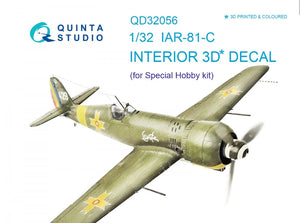 Quinta Studio QD32056 IAR - 81C 3D-Printed &amp;amp; coloured Interior on decal paper (for Special Hobby kit) 1/32