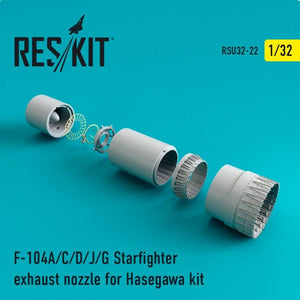 RESKIT RSU32-0022 Tuyère d&amp;#39;échappement F-104 Starfighter (A/C/D/J/G) pour maquette Hasegawa au 1/32
