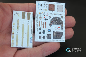 Quinta Studio QD32029 Bf 109G-6 3D-Printed &amp;amp; coloured Interior on decal paper (for Revell kit) 1/32 – immagine 2