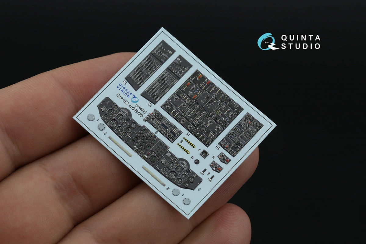 Quinta Studio QD48507 CH-47D 3D-Printed coloured Interior on decal paper (Italeri) 1/48 – Bild 5