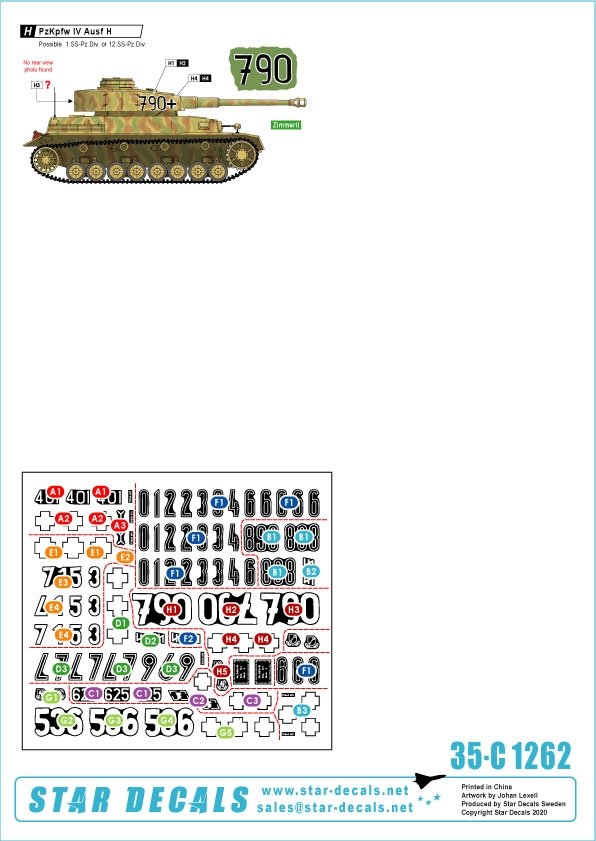Star Decals 35-C1262 PzKpfw IV in Normandy and France # 2 1/35 – Bild 2