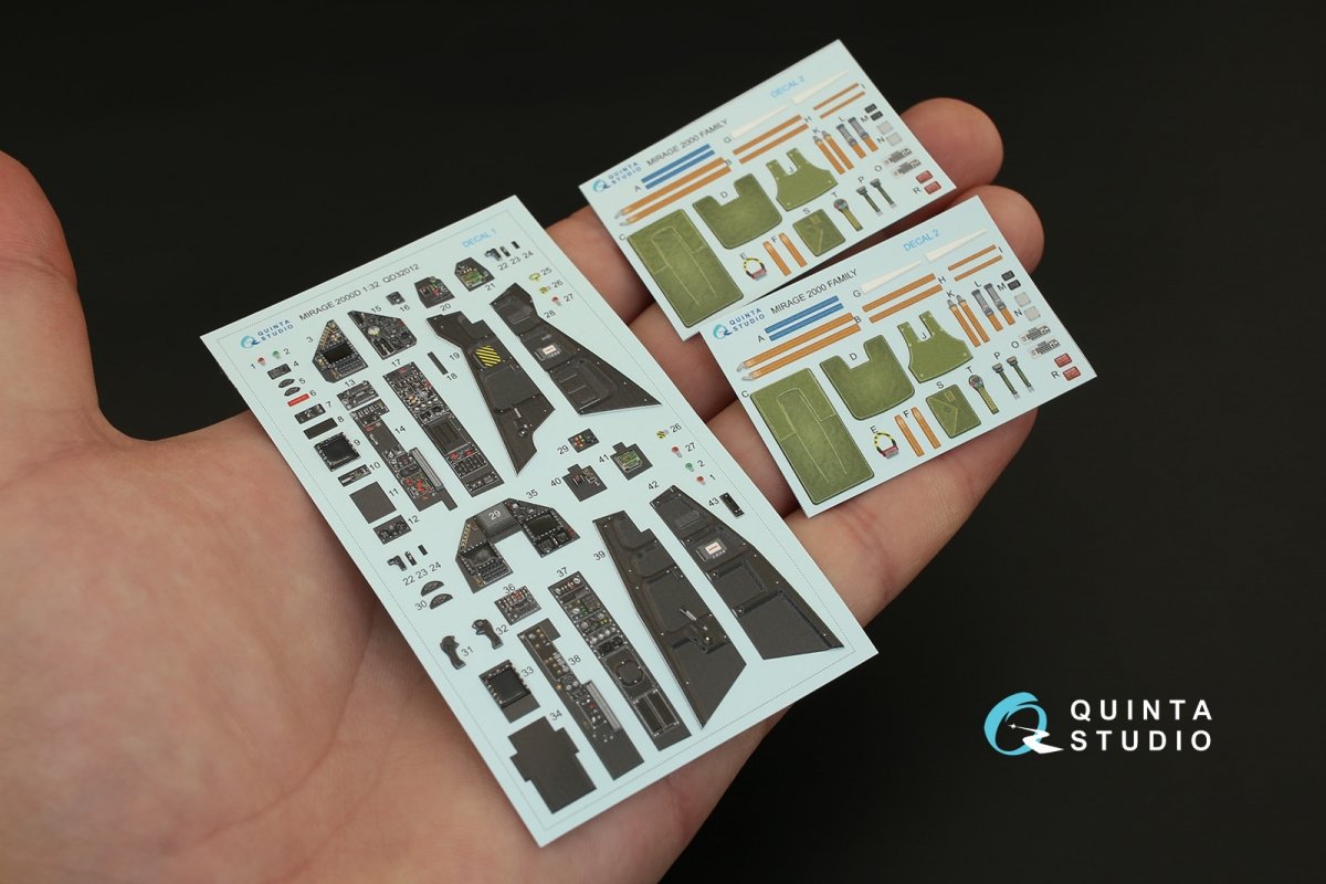 Quinta Studio QD32012 Mirage 2000D 3D-Printed &amp;amp; coloured Interior on decal paper (for Kitty Hawk kit) 1/32 – immagine 2