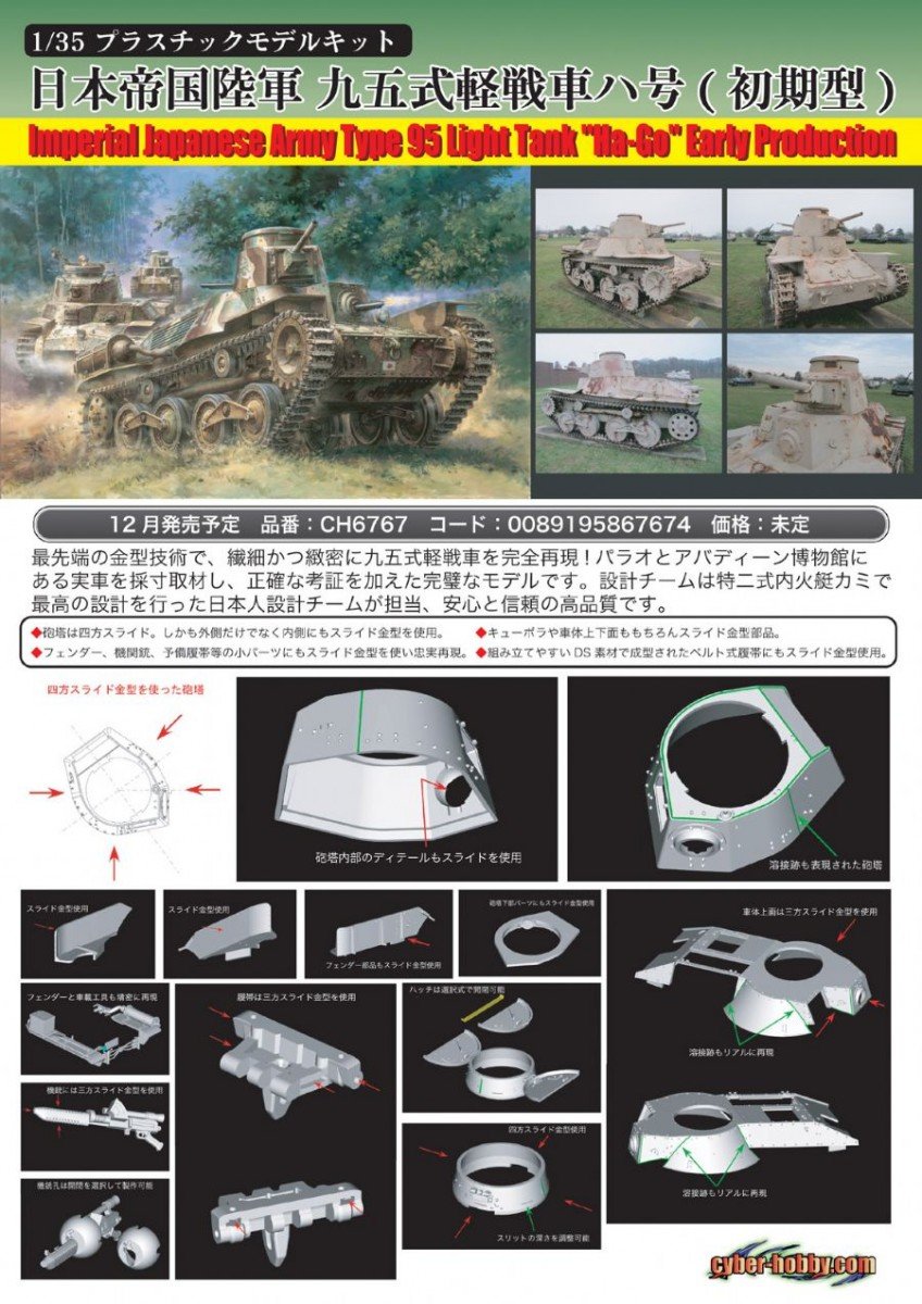 Dragon 6767 Imperial Japanese Army Type 95 Light Tank &amp;quot;Ha-Go&amp;quot; Early Production 1/35 – Bild 2