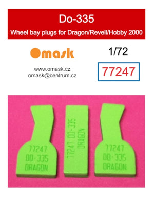 Omask 77247 Do-335 Pfeil wheel bay plugs (for Dragon/Revell/Hobby 2000) 1/72