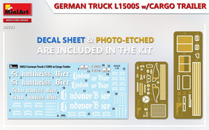 MiniArt 38023 GERMAN TRUCK L1500S w/CARGO TRAILER 1/35 – immagine 3