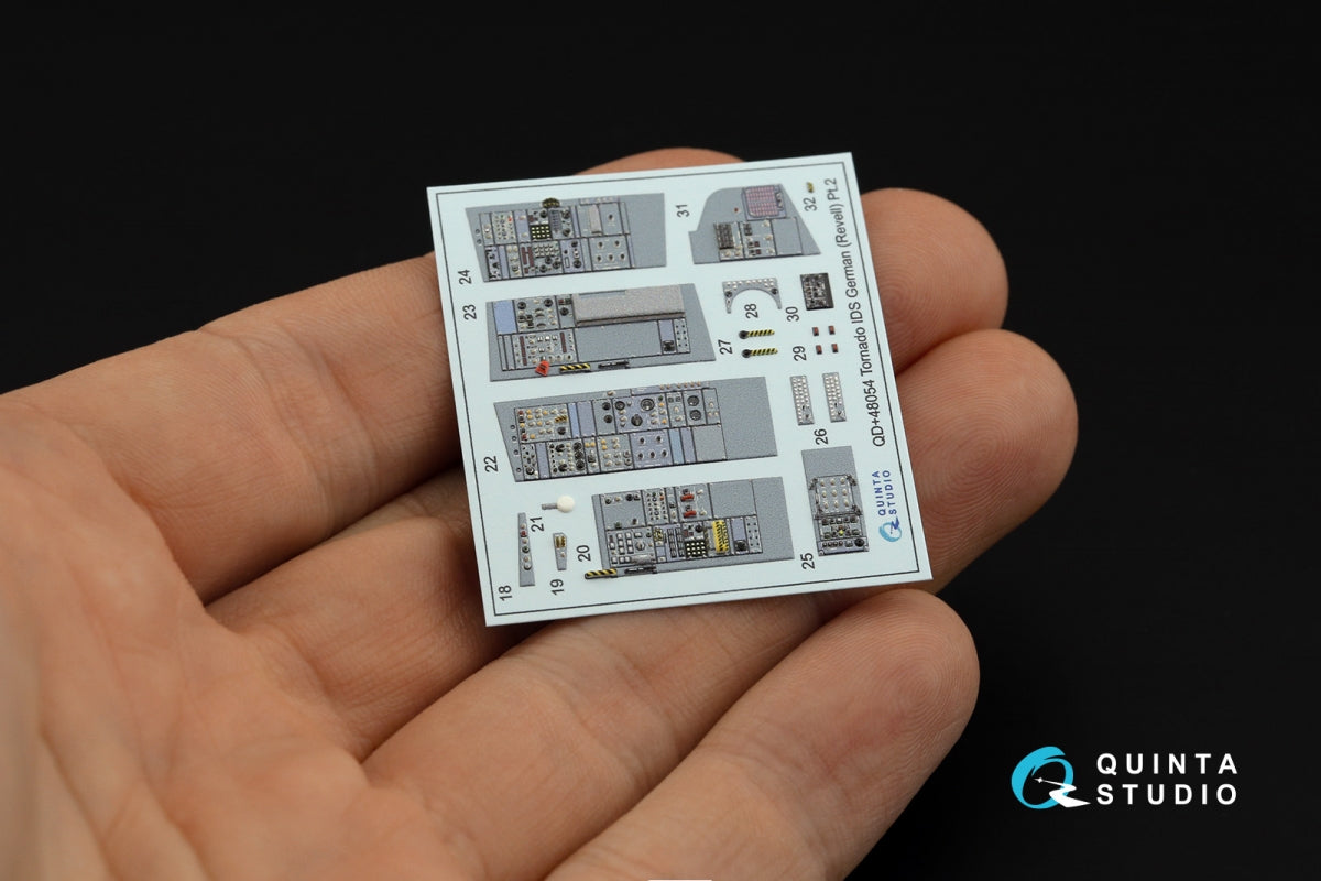 Quinta Studio QDS+48054 Tornado IDS German 3D-Printed &amp;amp; coloured Interior on decal paper (Revell) (small version) (with 3D-printed resin parts) 1/48 – immagine 8