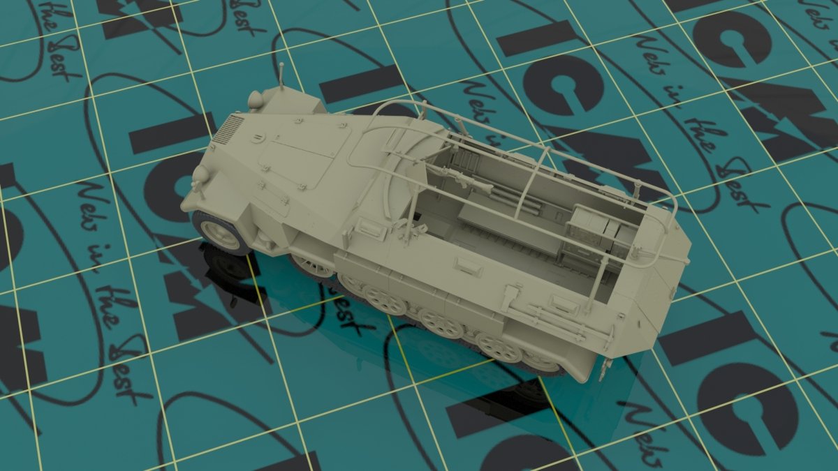 ICM 35102 Sd.Kfz.251/6 Ausf.A, WWII German Armoured Command Vehicle 1/35 – Bild 3
