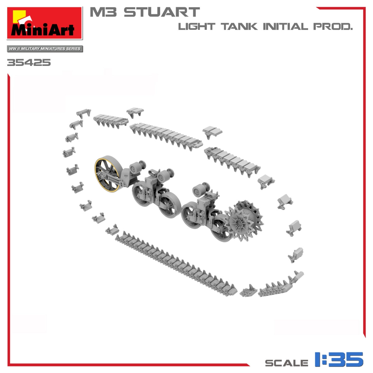 MiniArt 35425 M3 STUART LIGHT TANK, INITIAL PROD 1/35 – immagine 13