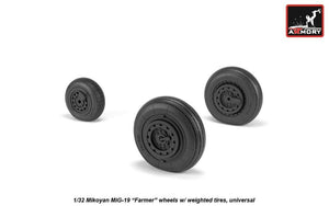 Armory Models AW32012 Mikoyan MiG-19 Farmer wheels w/ weighted tires 1/32 – zdjęcie 3