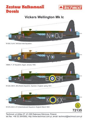 Techmod 72135 - Vickers Wellington IC 1/72 – zdjęcie 2
