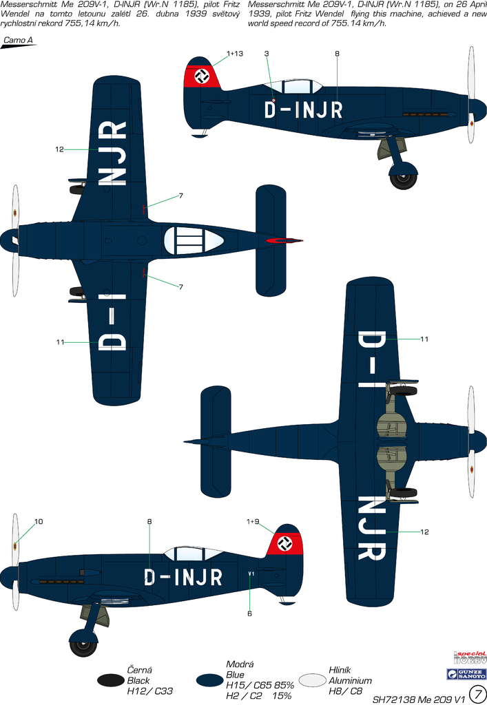Special Hobby 72138 Messerschmitt Me 209V-1 1/72 – image 3