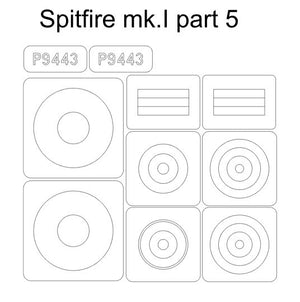 Omask 34017 Spitfire Mk.I partie 5 (pour camouflage F Eduard 11143) 1/48