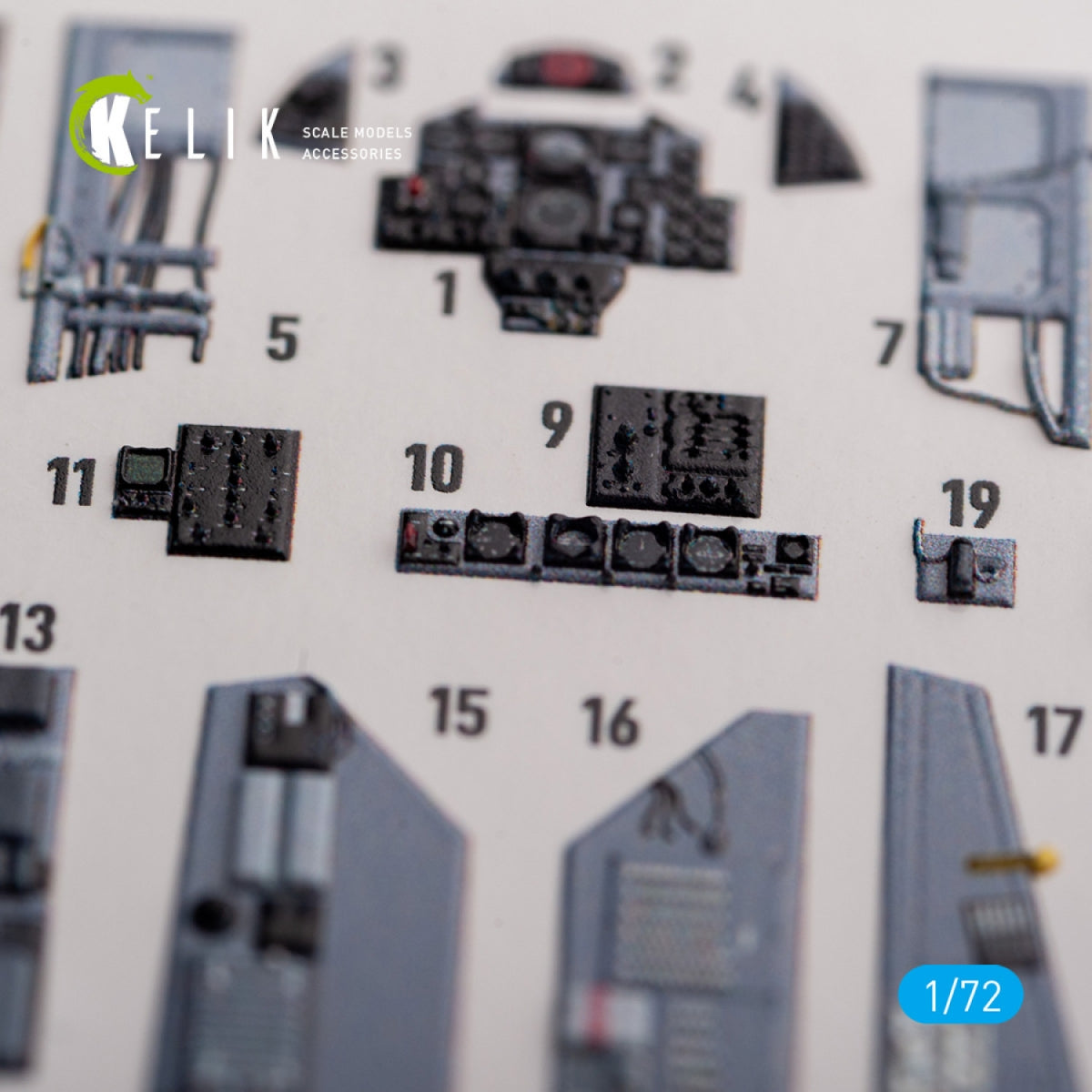 KELIK K72127 FG.1 Phantom - interior 3D decals for Airfix kit 1/72 – Bild 3