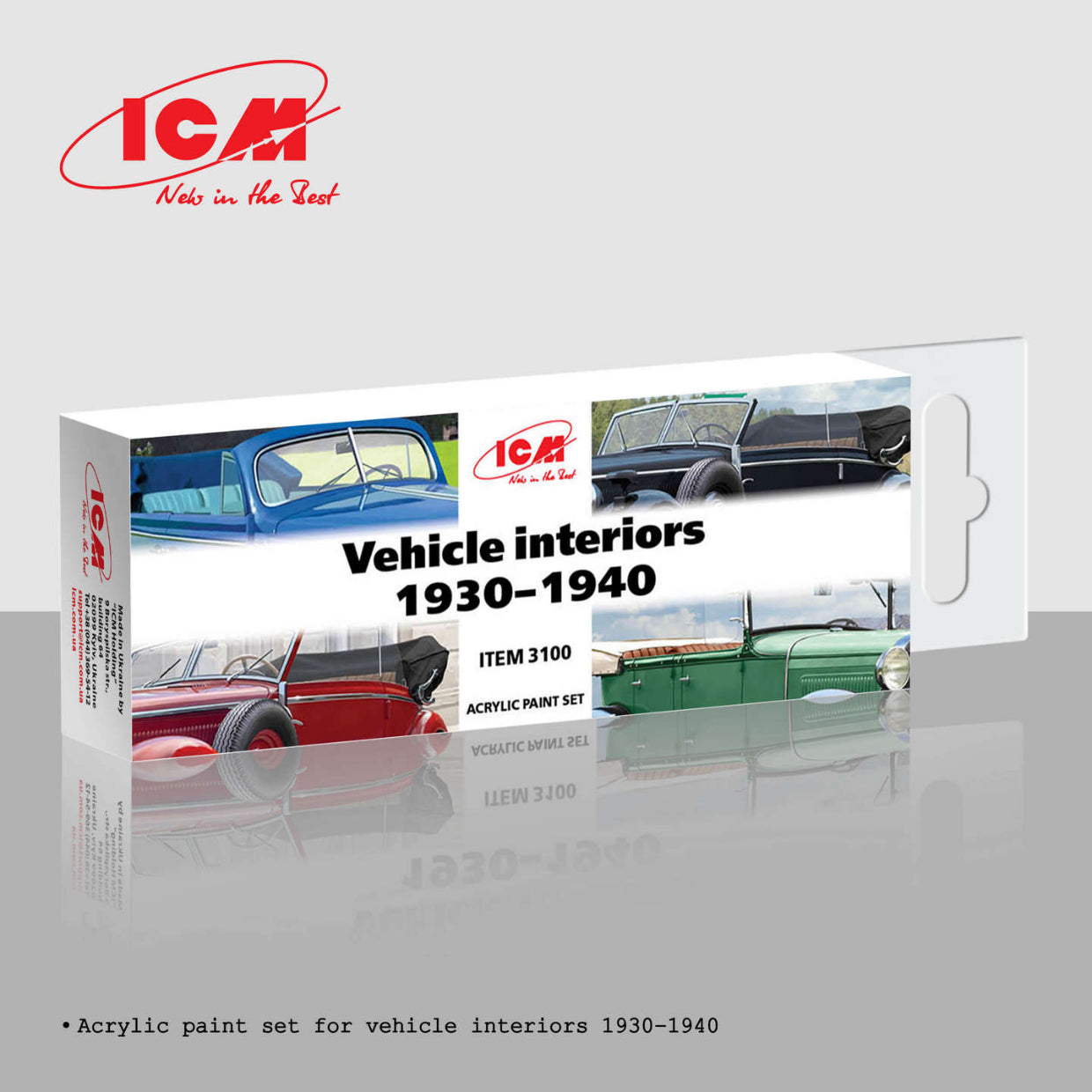 ICM 3100 Acrylic Paints Set for Vehicle Interiors (1930 - 1940) – image 2