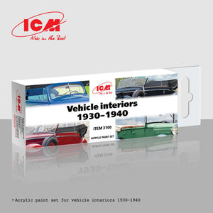 ICM 3100 Acrylic Paints Set for Vehicle Interiors (1930 - 1940) – image 2