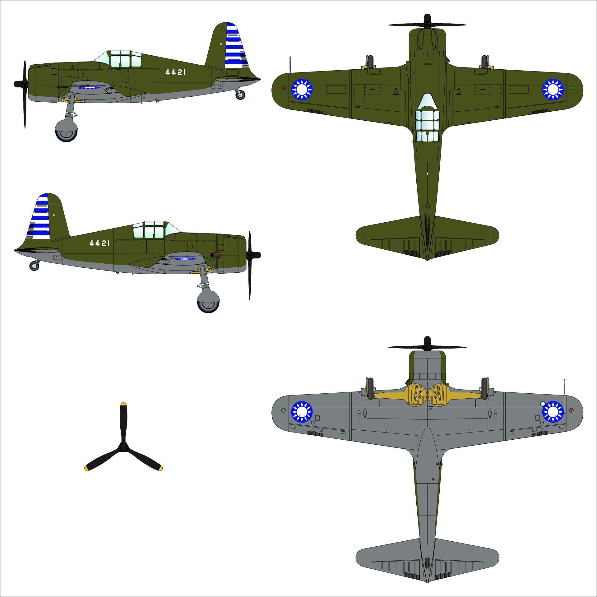 Dora Wings 48053 Vultee P-66 Vanguard 1/48 – Bild 6
