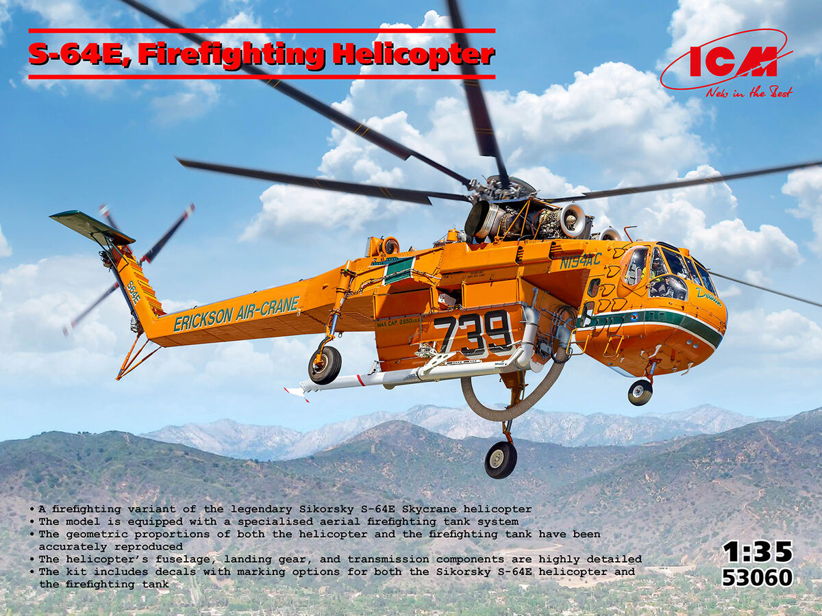 ICM 53060 Sikorsky S-64E - Firefighting Helicopter 1/48