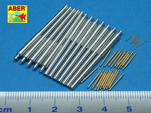 Aber 350L-51 Set of barrels 356mm x 12; 127mm x 20; 28mm x 8 for Arizona class battleships 1/350 – image 2