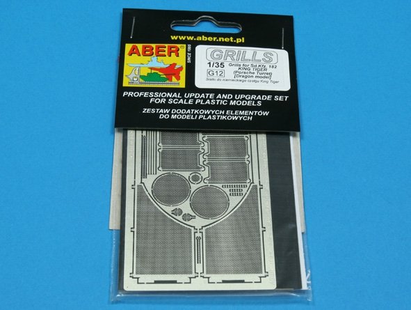 Aber 35G12 Grilles pour char allemand Sd.Kfz. 182 King Tiger (Tourelle Porsche) (1/35) – image 4