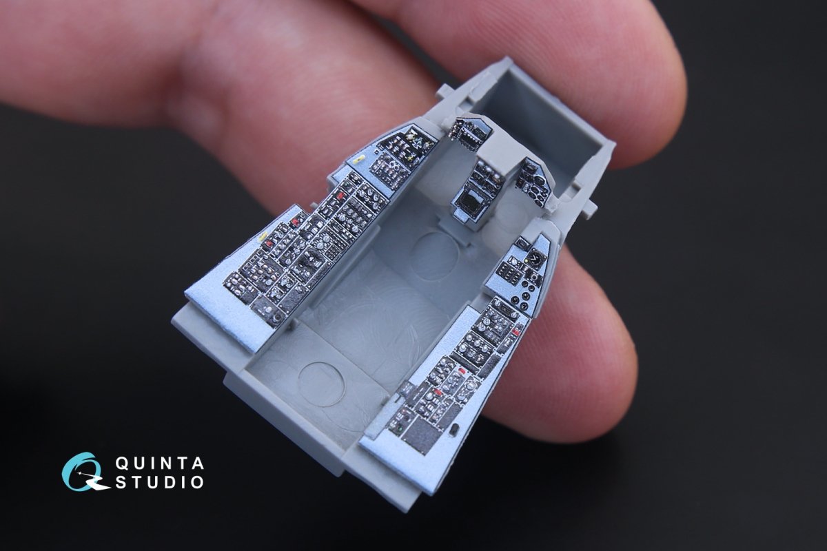 Quinta Studio QD48167 F-16A 3D-Printed &amp;amp; coloured Interior on decal paper (for Kinetic kit) 1/48 – imagen 3