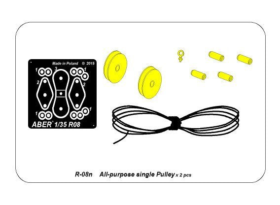 Aber R-08n All – purpose single Pulley x 2pcs 1/35 – imagen 8