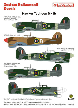 Techmod 24015 Hawker Typhoon Mk Ib 1/24 – immagine 2