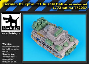 Black Dog T72037 German Pz.Kpw III Ausf.N DAK accessories set for Dragon 1/72 – imagen 5