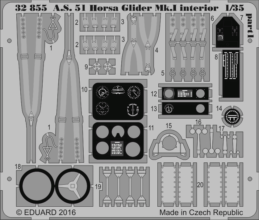 Eduard 32855 AS 51 Horsa Glider Mk. And interior 1/35 BRONCO – image 2