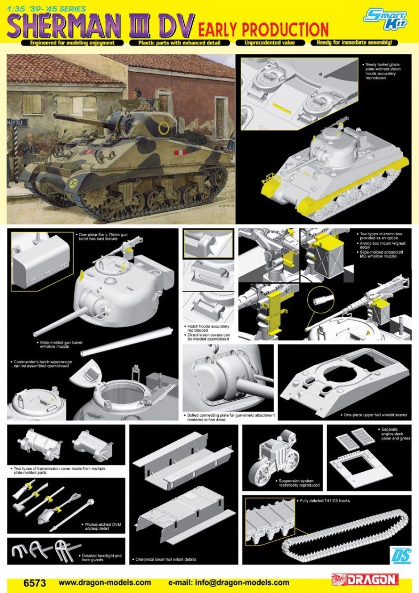 Dragon 6573 Sherman III DV, Early Production 1/35 – Bild 3