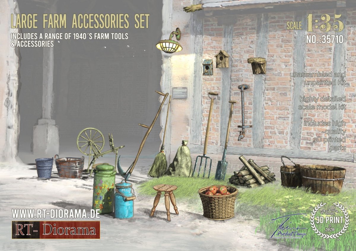 RT-Diorama 35710 Large Farm Accessories Set 1/35