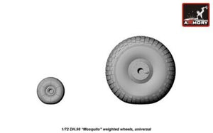 Armory Models AW72406 deHavilland DH.98 Mosquito wheels, “checkerboard” tire pattern, weighted 1/72 – immagine 3