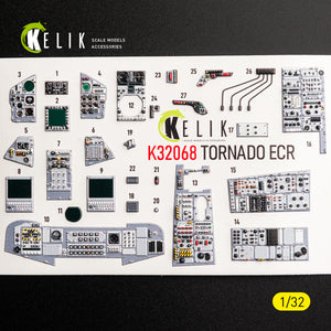 KELIK K32068 TORNADO ECR - interior 30 decals for Revell kit 1/32 – immagine 4
