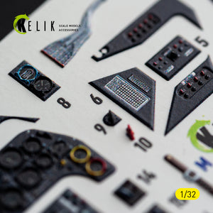 KELIK K 32056 Bf-109 G2/4 - interior 3D decals for Revell kit 1/32 – imagen 6