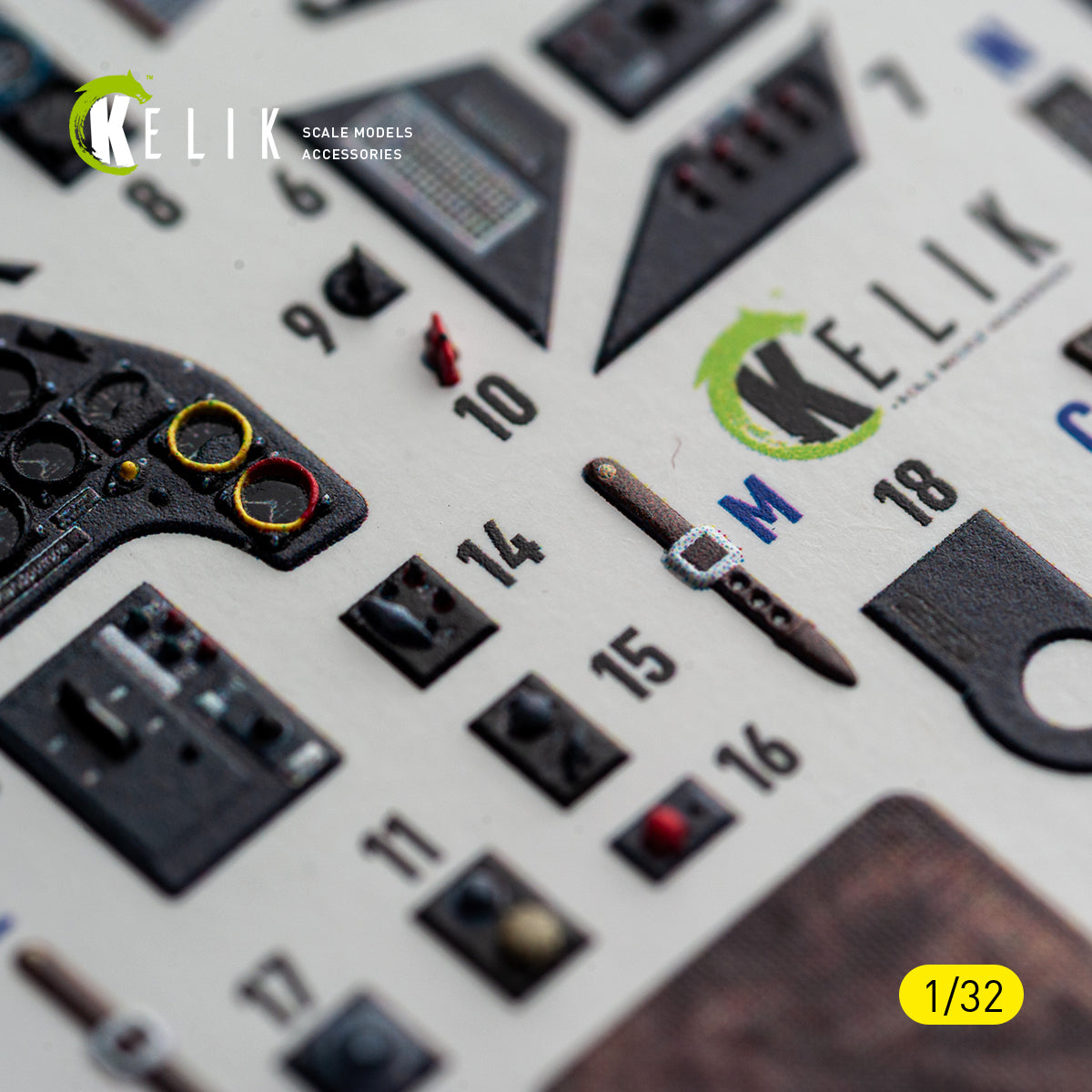 KELIK K 32056 Bf-109 G2/4 - interior 3D decals for Revell kit 1/32 – imagen 8