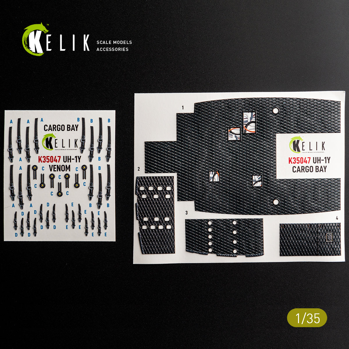KELIK K35047 UH-1Y VENOM Cargo Bay - interior 3D decals for Trumpeter kit 1/35 – image 5