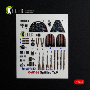 KELIK K48166 Spitfire TR.9 - interior 3D decals for Airfix kit 1/48 – image 2