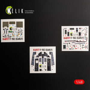KELIK K48177 F-15C (Early) - interior 3D decals for Hasegawa kit 1/48 – zdjęcie 13