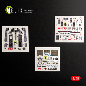 KELIK K48179 F-15A - interior 3D decals for Hasegawa kit 1/48 – immagine 2