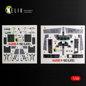 KELIK 48185 F-15E (Late) - interior 3D decals for Hasegawa kit 1/48 – imagen 2