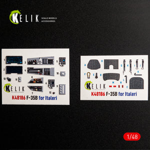 KELIK K48186 F-358 - interior 3D decals for Italeri kit 1/48 – imagen 2