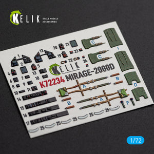 KELIK K72234 Mirage-20000 - interior 3D decals for DreamModel kit 1/72 – imagen 2