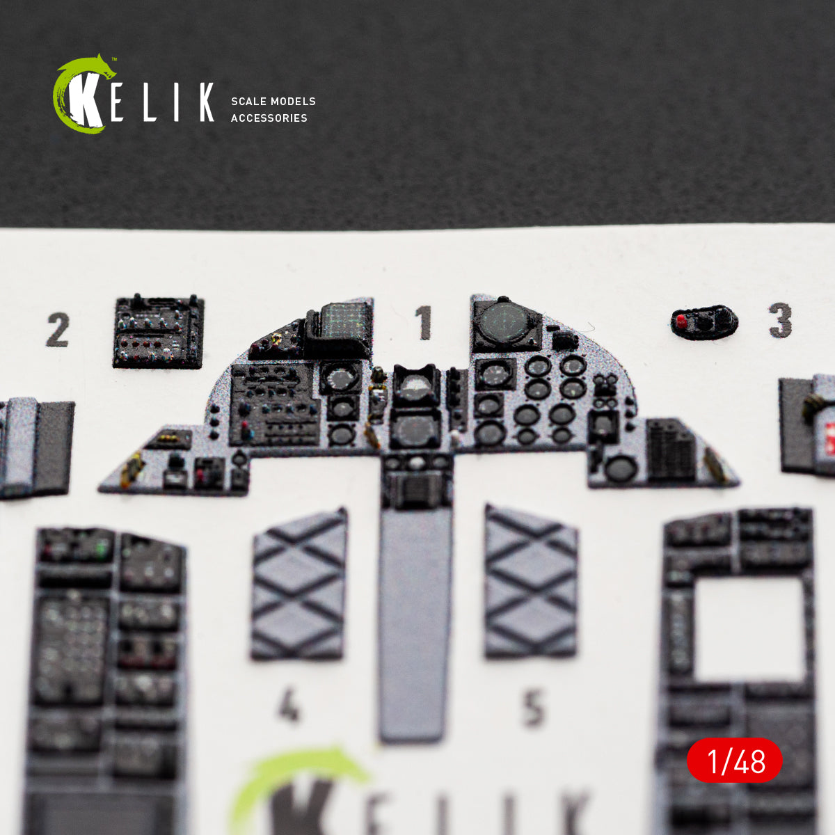 KELIK K48180 F-151 (Early) - interior 3D decals for Hasegawa kit 1/48 – zdjęcie 3
