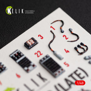 KELIK K48176 F-15C (Late) - interior 3D decals for Hasegawa kit 1/48 – zdjęcie 4