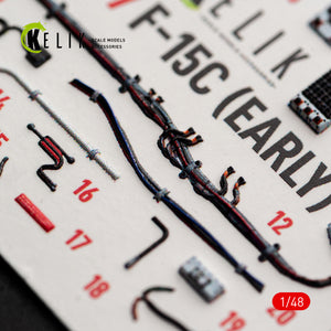 KELIK K48177 F-15C (Early) - interior 3D decals for Hasegawa kit 1/48 – zdjęcie 10