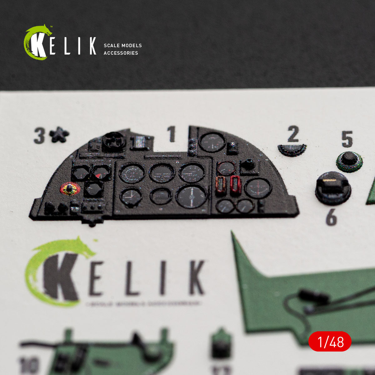 KELIK K48173 Hurricane Mk.IIC - interior 3D decals for HobbyBoss kit 1/48 – Bild 3