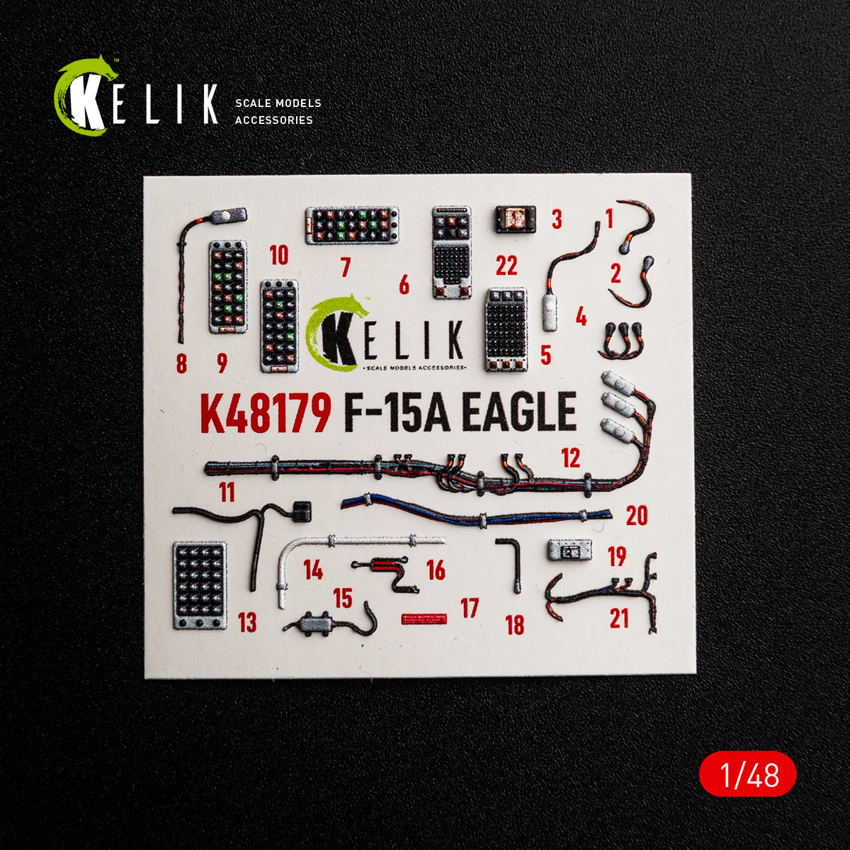 KELIK K48179 F-15A - interior 3D decals for Hasegawa kit 1/48 – immagine 5