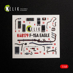 KELIK K48179 F-15A - interior 3D decals for Hasegawa kit 1/48 – immagine 5