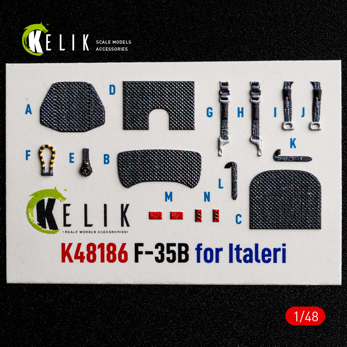 KELIK K48186 F-358 - interior 3D decals for Italeri kit 1/48 – imagen 3